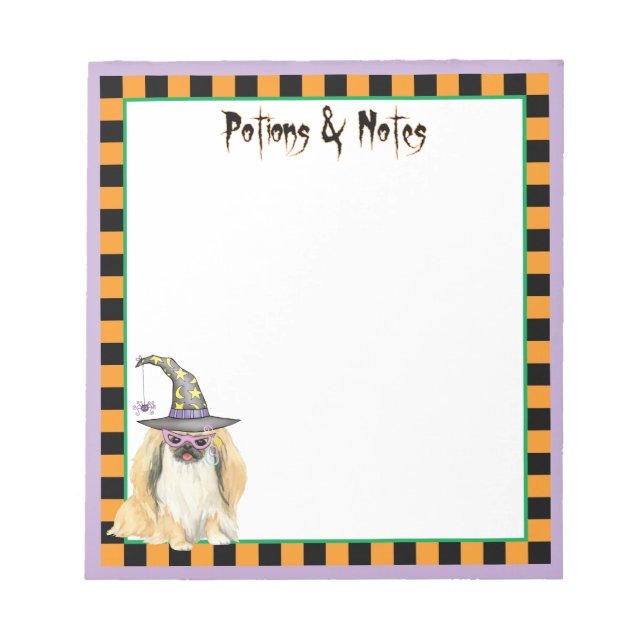 Pekingese Witch Notepad (Front)
