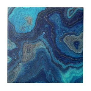 “Pelagic Contours” – An Abstract Seascape Ceramic Tile
