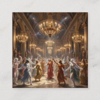 Pelasgian Dance Magic World 0 Fa023 Square Business Card