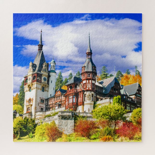 Peles Castle in Carpathian Mountains, Romania Jigsaw Puzzle (Horizontal)