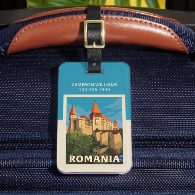 Peles Castle Romania Luggage Tag (Front Insitu 2)