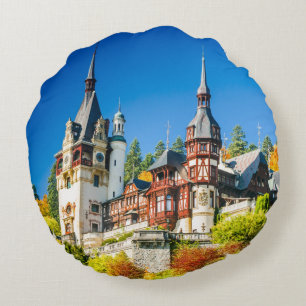 Peles castle round cushion