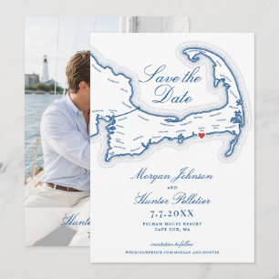 Pelham House Resort Save the Date Cape Cod Map