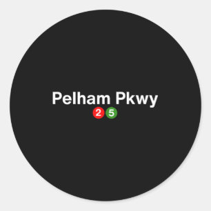 Pelham parkway new york subway station stop bronx classic round sticker