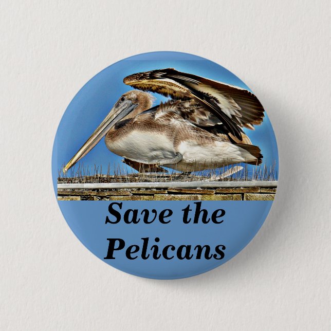 Pelican_ 6 Cm Round Badge (Front)