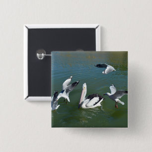 Pelican And The Gate Crashers, 15 Cm Square Badge