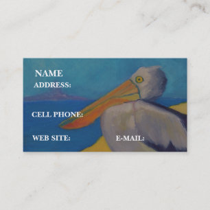 "PELICAN At The Beach," - Business Card