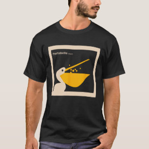 Pelican At The Beach Mid Century Modern Bird Illus T-Shirt