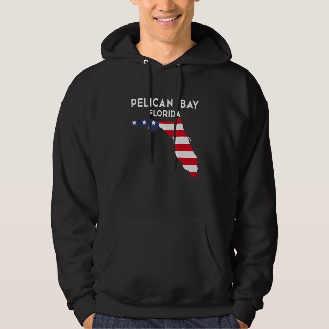 Pelican Bay Florida USA State America Travel Flori Hoodie (Front)