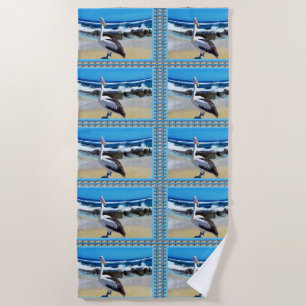 Pelican Beach Life Is Perfect, Beach Towel