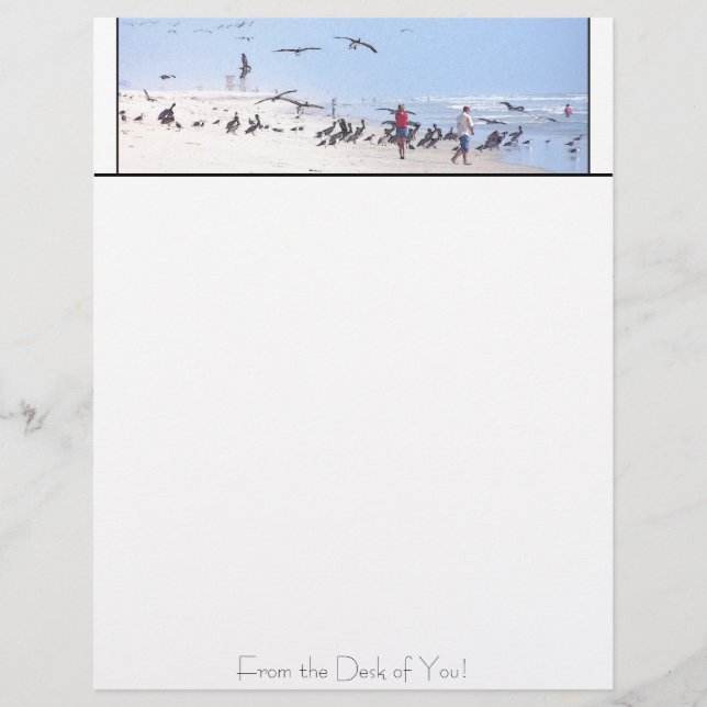 Pelican Beach Personalised Letterhead (Front)