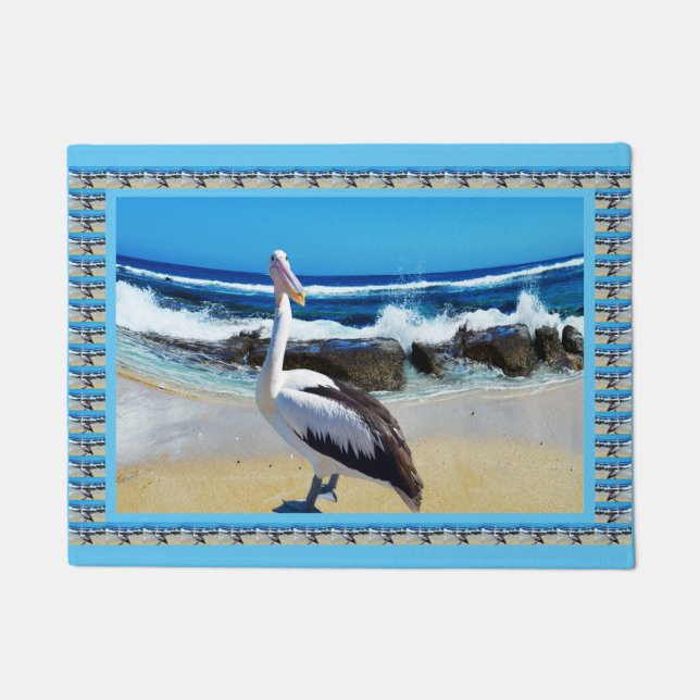 Pelican Beach Splash, Doormat (Front)