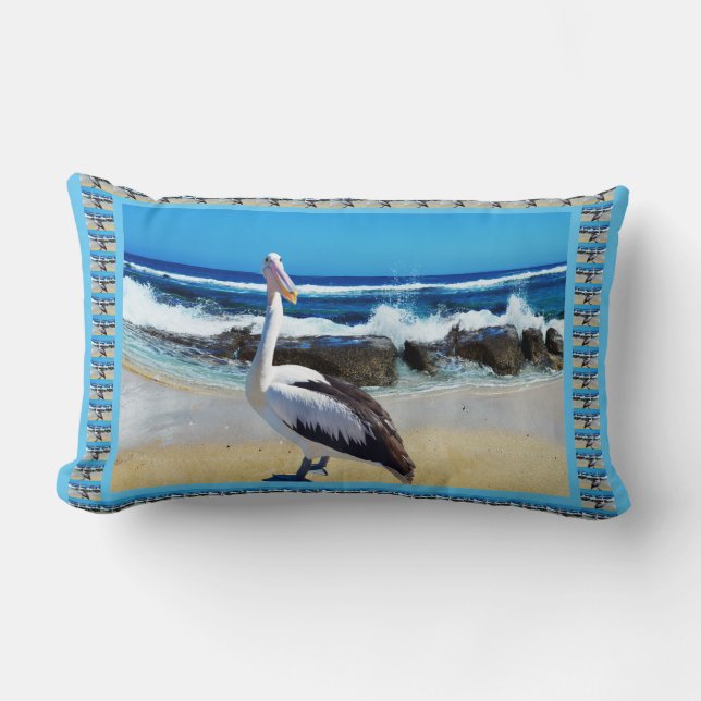 Pelican Beach Splash, Lumbar Cushion (Front)
