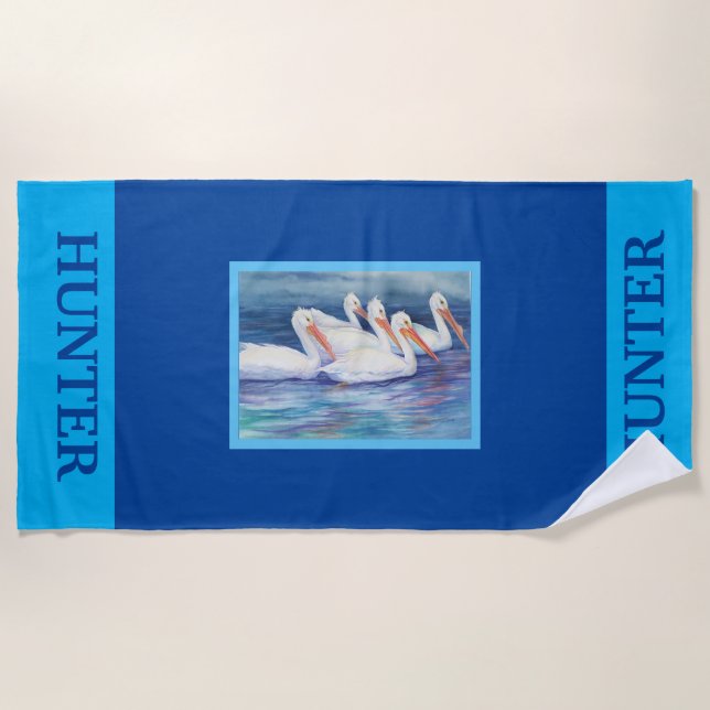 Pelican Beach Towel (Front)