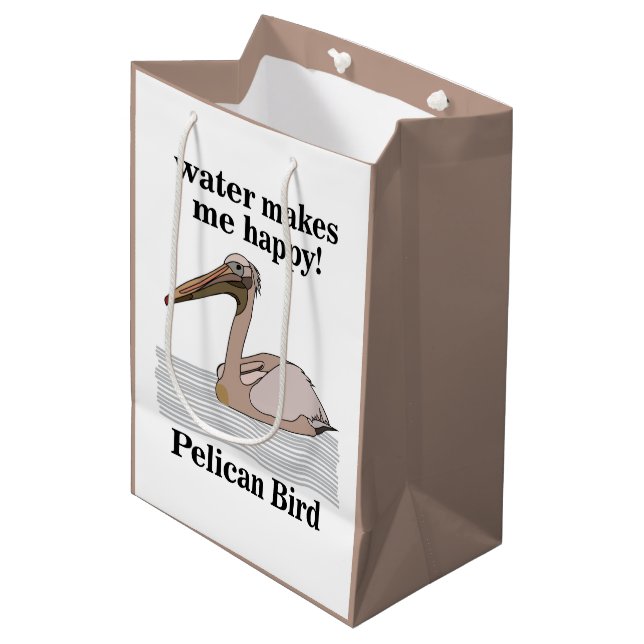 Pelican Bird Medium Gift Bag (Front Angled)