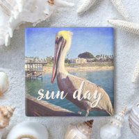 Pelican Bird Ocean Beach Pier Photo Sun Day Quote