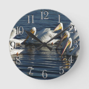 Pelican Bird Swimming Wildlife Animal Wall Clock
