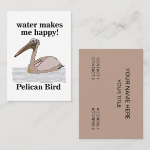 Pelican Bird Wildlife Business Card