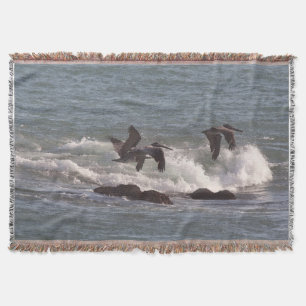 Pelican Birds Wildlife Animals Throw Blanket