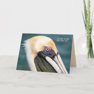 Pelican birthday humour card