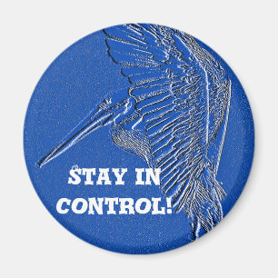Pelican,Blue art_ Magnet