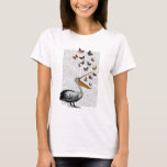 Pelican & Butterflies T-Shirt<br><div class="desc">Pelican & Butterflies by Fab Funky.  Features butterflies flying out of a pelican's mouth. | 190004D</div>