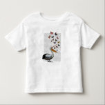 Pelican & Butterflies Toddler T-Shirt<br><div class="desc">Pelican & Butterflies by Fab Funky.  Features butterflies flying out of a pelican's mouth. | 190004D</div>