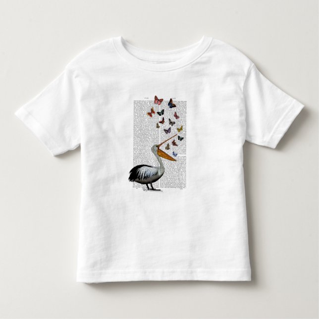 Pelican & Butterflies Toddler T-Shirt (Front)