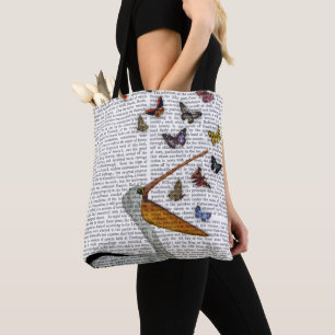 Pelican & Butterflies Tote Bag