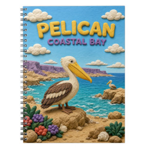 Pelican, Coastal Bay Clay Art Notebook
