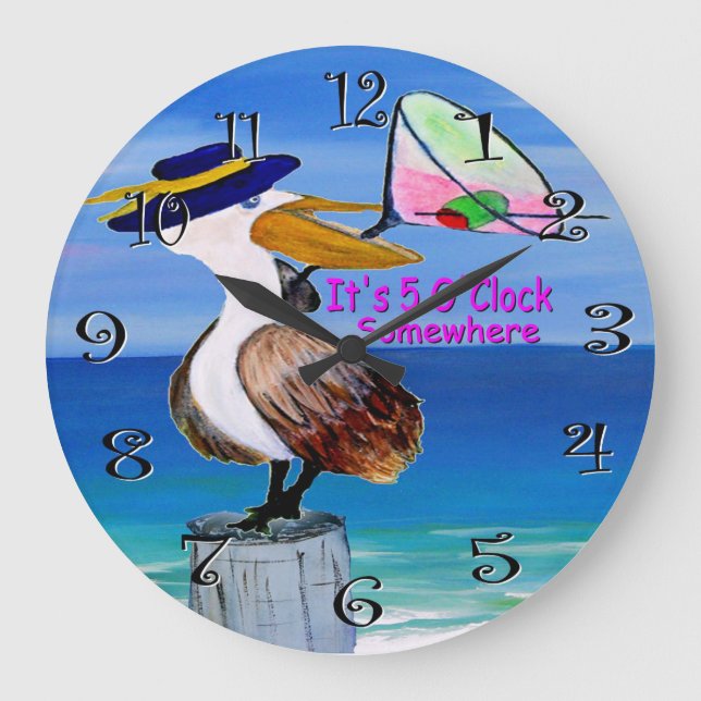 pelican cocktail clock (Front)