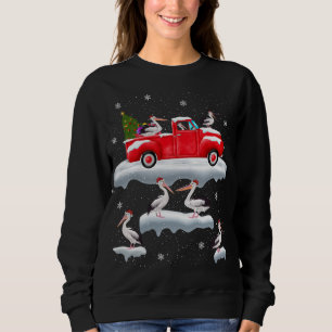 Pelican Driving Christmas Tree Red Truck Pelican C Sweatshirt