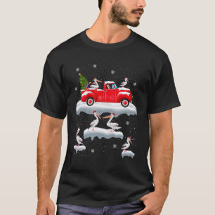 Pelican Driving Christmas Tree Red Truck Pelican C T-Shirt