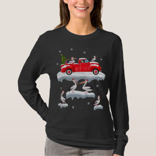 Pelican Driving Christmas Tree Red Truck Pelican C T-Shirt