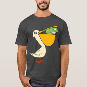 Pelican Eating Frog Animal Humor family T-Shirt