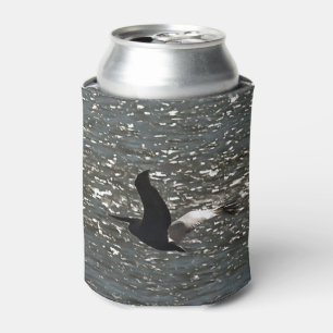 Pelican Flying Over Shimmering Lake Bafa Can Cooler