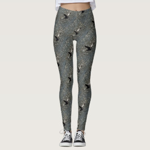 Pelican Flying Over Shimmering Lake Bafa Leggings