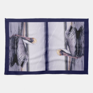 Pelican Gliding Tea Towel