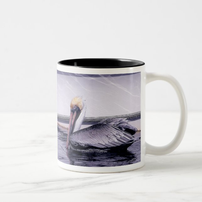 Pelican Gliding Two-Tone Coffee Mug (Right)