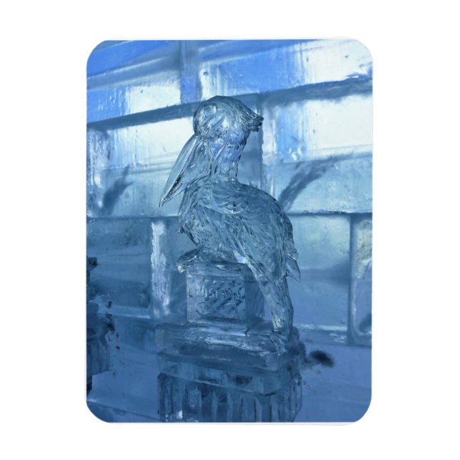 Pelican Ice Sculpture, Quebec, Canada Magnet (Vertical)