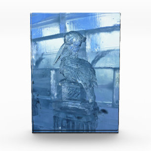Pelican Ice Sculpture, Quebec, Canada Photo Block