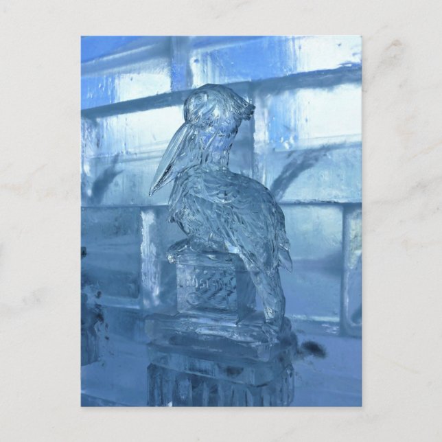 Pelican Ice Sculpture, Quebec, Canada Postcard (Front)