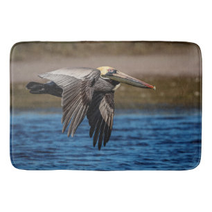 Pelican in flight bath mat