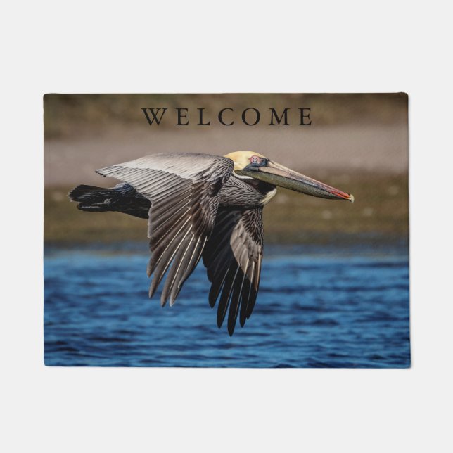 Pelican in flight doormat (Front)