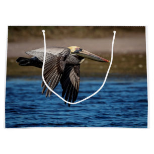 Pelican in flight large gift bag