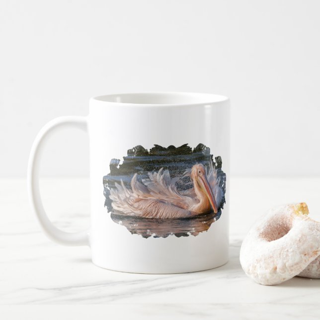 Pelican in Motion Coffee Mug (With Donut)