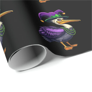 Pelican Mardi Gras – Carnival Fun for Animal Lover Wrapping Paper