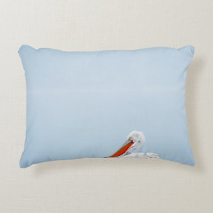 PELICAN ON BLUE WATER DECORATIVE CUSHION
