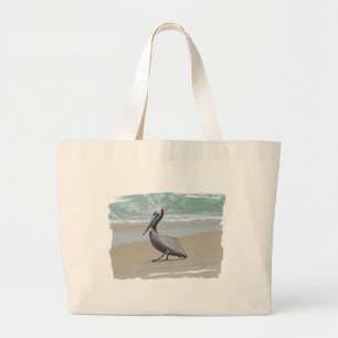 Pelican on Outer Banks OBX NC Large Tote Bag