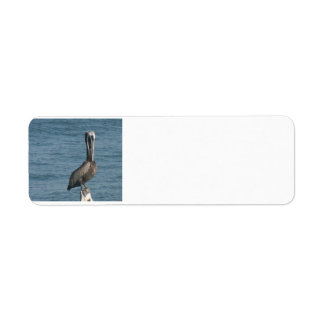 Pelican on Piling Return Address Label